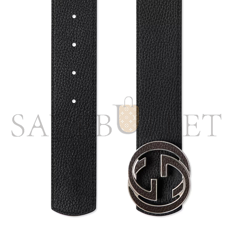 G*u*i reversible belt with interlocking g buckle 812273